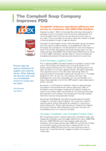 Campbell’s enhances operational efficiency and service to customers with UDEX PDQ Solutions