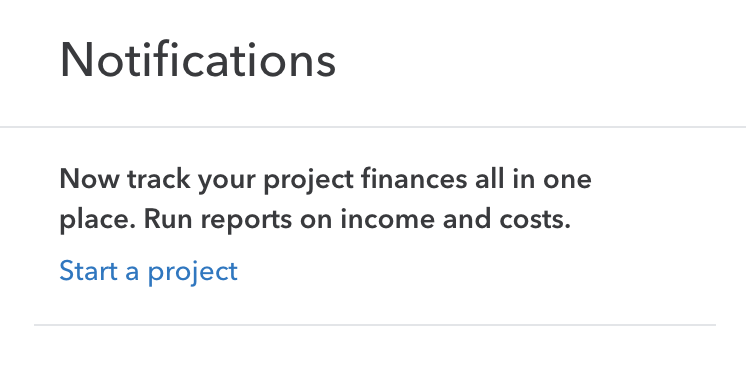 Notifications: Now track your project finances all in one place. Run reports on income and costs. Start a project