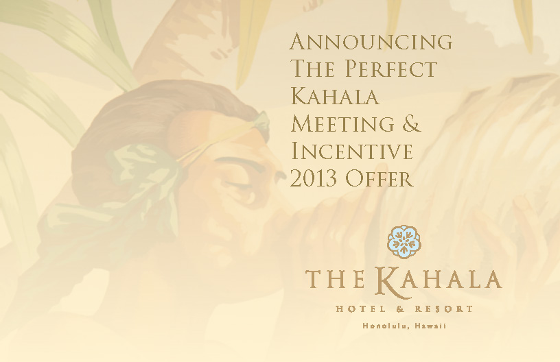 Sales collateral for meeting incentives planners